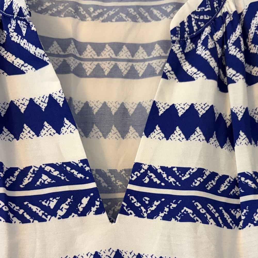 Cupshe Blue and White Geometric Midi Dress - Picture 4 of 8